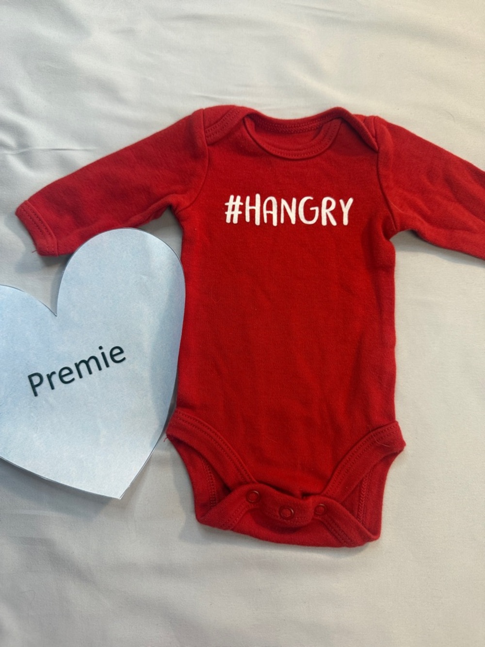 #HANGRY Red Baby One-Piece Bodysuit